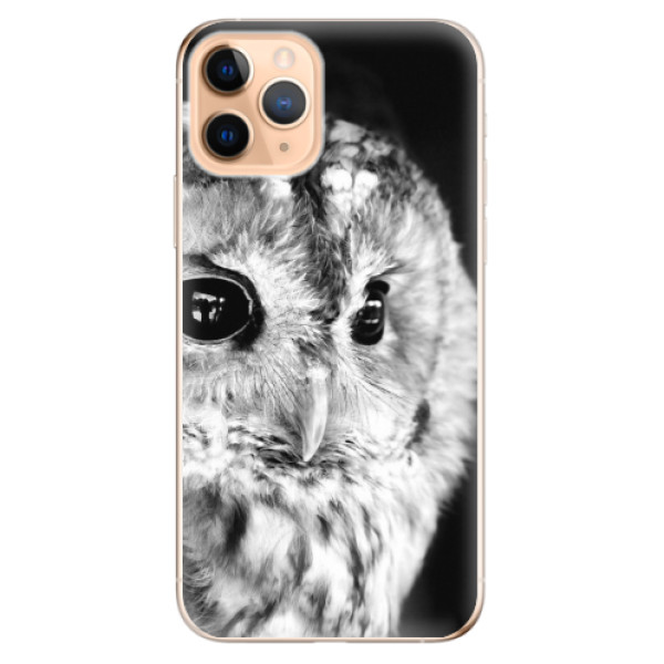 Odolné silikonové pouzdro iSaprio - BW Owl - iPhone 11 Pro