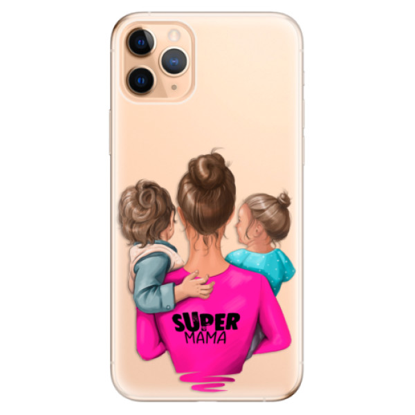 Odolné silikonové pouzdro iSaprio - Super Mama - Boy and Girl - iPhone 11 Pro Max