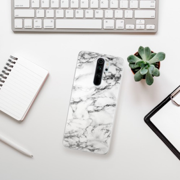 Silikonové pouzdro iSaprio - Xiaomi Redmi Note 8 Pro - white Marble 01