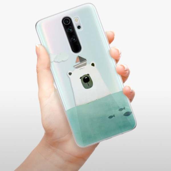 Silikonové pouzdro iSaprio - Xiaomi Redmi Note 8 Pro - Bear With Boat