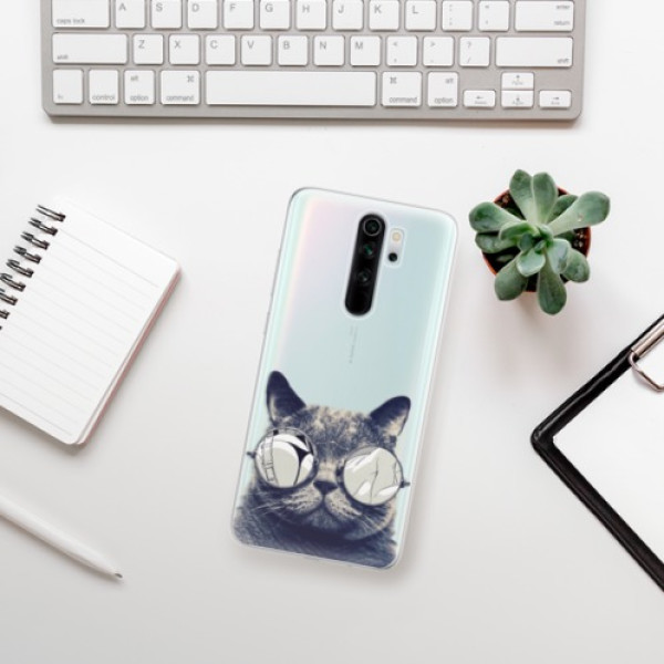 Silikonové pouzdro iSaprio - Xiaomi Redmi Note 8 Pro - Crazy Cat 01