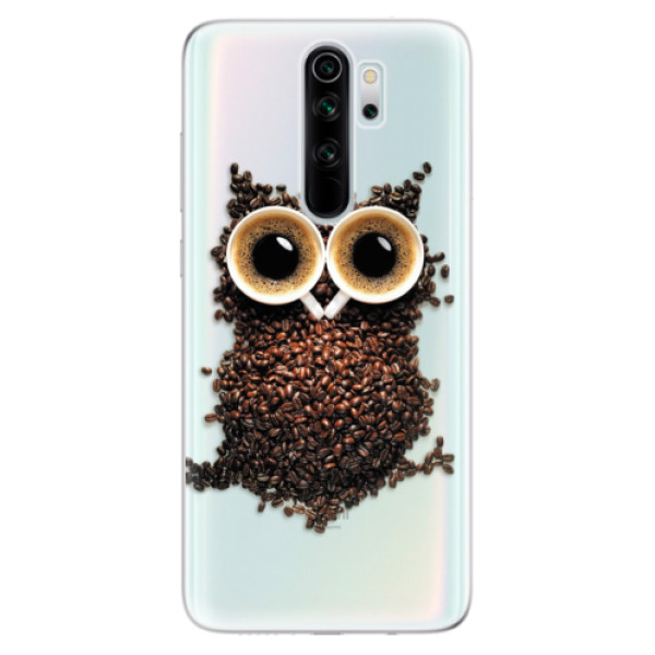 Silikonové odolné pouzdro iSaprio - Owl And Coffee na mobil Xiaomi Redmi Note 8 Pro (Silikonový odolný kryt, obal, pouzdro iSaprio - Owl And Coffee na mobilní telefon Xiaomi Redmi Note 8 Pro)