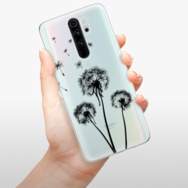 Silikonové pouzdro iSaprio - Xiaomi Redmi Note 8 Pro - Three Dandelions black