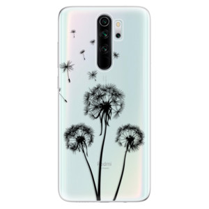 Silikonové pouzdro iSaprio - Xiaomi Redmi Note 8 Pro - Three Dandelions black