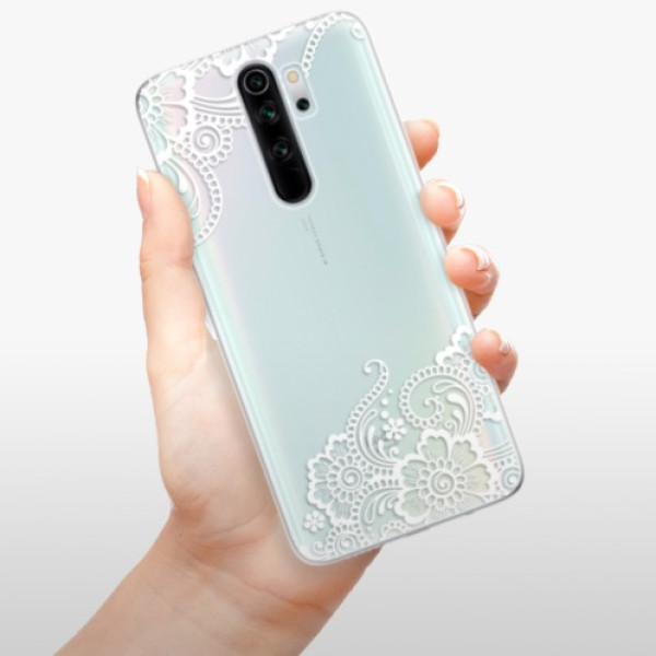 Silikonové pouzdro iSaprio - Xiaomi Redmi Note 8 Pro - white Lace 02