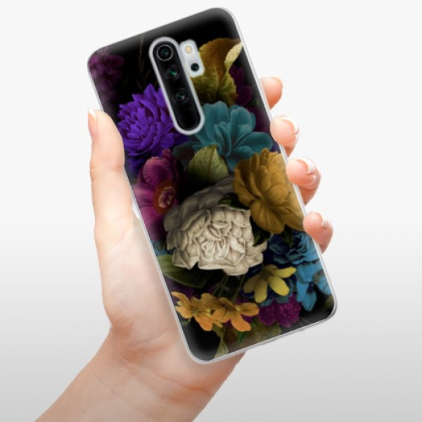 Silikonové pouzdro iSaprio - Xiaomi Redmi Note 8 Pro - Dark Flowers