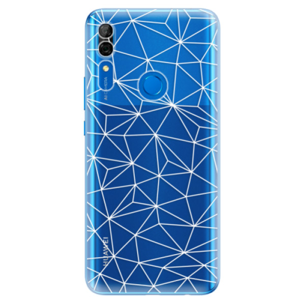 Odolné silikonové pouzdro iSaprio - Abstract Triangles 03 - white - Huawei P Smart Z