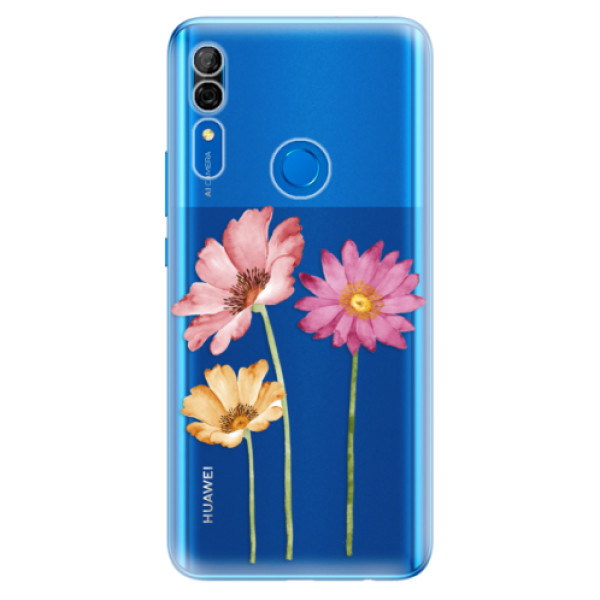 Odolné silikonové pouzdro iSaprio - Three Flowers - Huawei P Smart Z