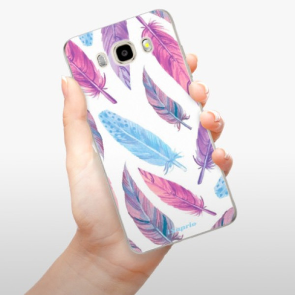 Silikonové pouzdro iSaprio - Samsung Galaxy J5 2016 - Feather Pattern 10