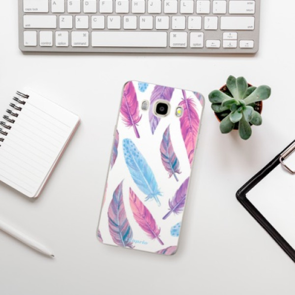 Silikonové pouzdro iSaprio - Samsung Galaxy J5 2016 - Feather Pattern 10