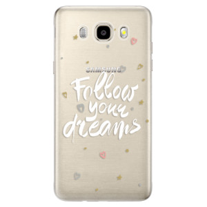Odolné silikonové pouzdro iSaprio - Follow Your Dreams - white na mobil Samsung Galaxy J5 2016