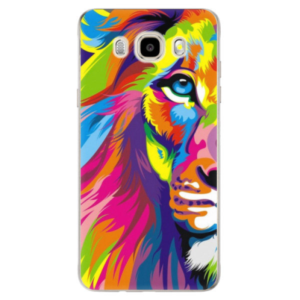 Odolné silikonové pouzdro iSaprio - Rainbow Lion - Samsung Galaxy J5 2016