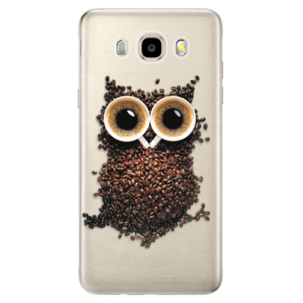 Odolné silikonové pouzdro iSaprio - Owl And Coffee na mobil Samsung Galaxy J5 2016 (Odolný silikonový obal, kryt pouzdro iSaprio - Owl And Coffee - na mobilní telefon Samsung Galaxy J5 2016)