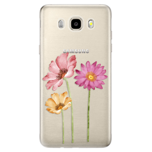 Odolné silikonové pouzdro iSaprio - Three Flowers - Samsung Galaxy J5 2016
