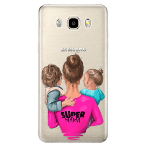 Odolné silikonové pouzdro iSaprio - Super Mama - Boy and Girl - Samsung Galaxy J5 2016