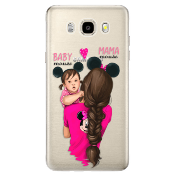 Odolné silikonové pouzdro iSaprio - Mama Mouse Brunette and Girl - Samsung Galaxy J5 2016