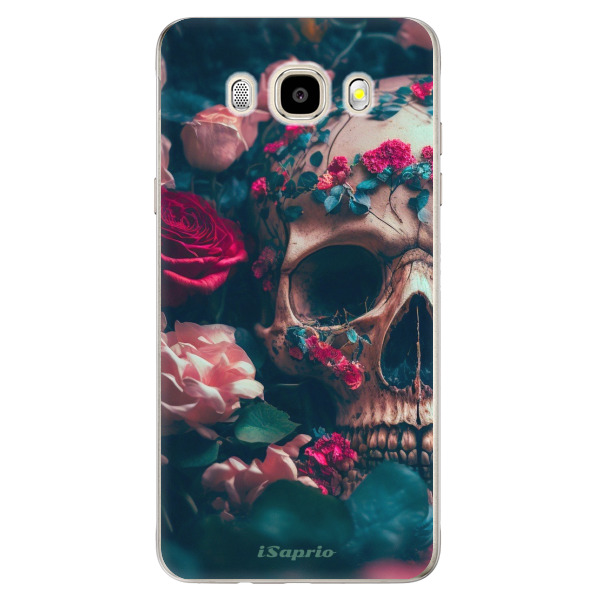 Odolné silikonové pouzdro iSaprio - Skull in Roses - Samsung Galaxy J5 2016