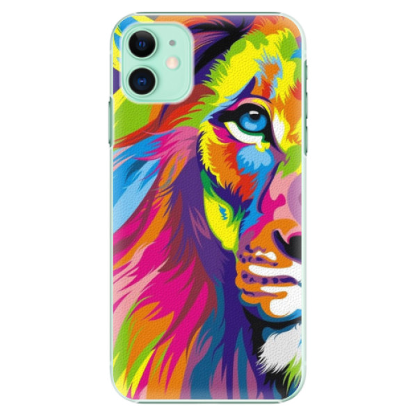 Plastové pouzdro iSaprio - Rainbow Lion - iPhone 11