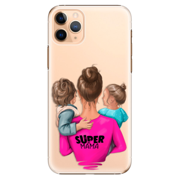Plastové pouzdro iSaprio - Super Mama - Boy and Girl - iPhone 11 Pro Max