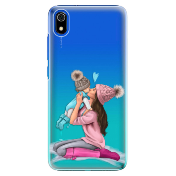 Plastové pouzdro iSaprio - Kissing Mom - Brunette and Boy - Xiaomi Redmi 7A