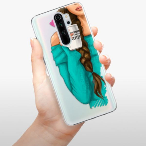 Plastové pouzdro iSaprio - My Coffee and Brunette Girl na mobil Xiaomi Redmi Note 8 Pro