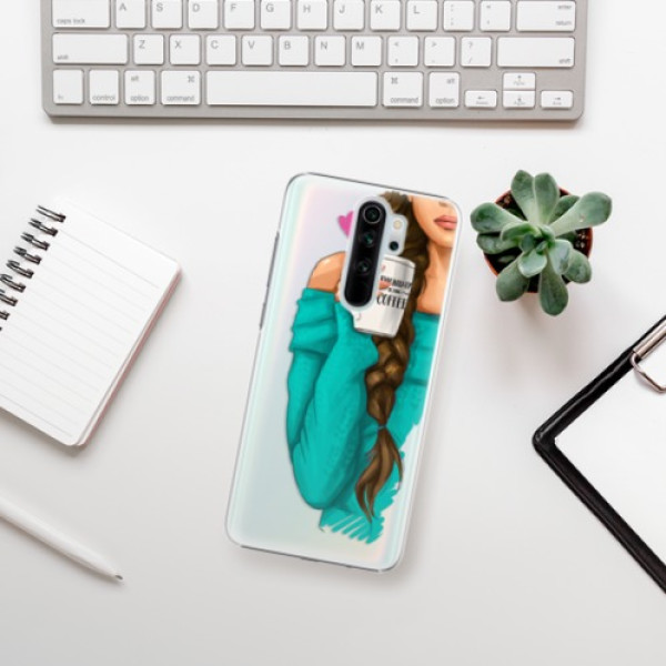 Plastové pouzdro iSaprio - My Coffee and Brunette Girl na mobil Xiaomi Redmi Note 8 Pro