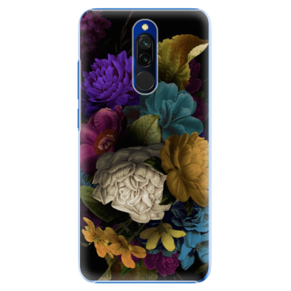 Plastové pouzdro iSaprio - Dark Flowers - Xiaomi Redmi 8