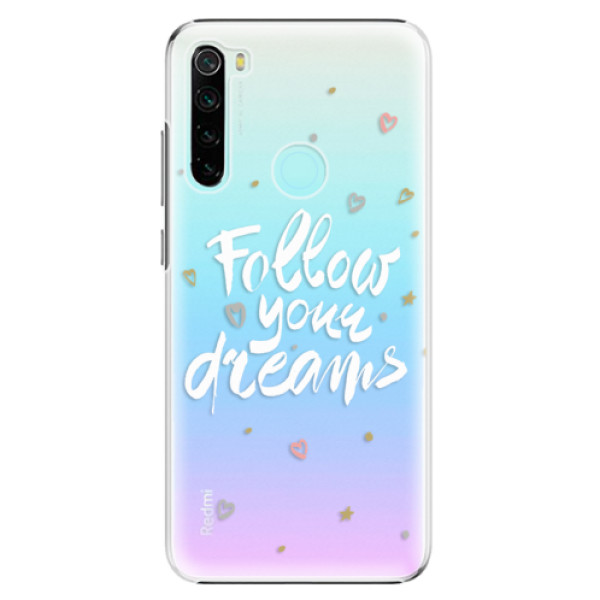 Plastové pouzdro iSaprio - Follow Your Dreams - white - Xiaomi Redmi Note 8