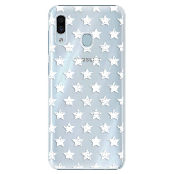 Plastové pouzdro iSaprio - Stars Pattern - white - Samsung Galaxy A20
