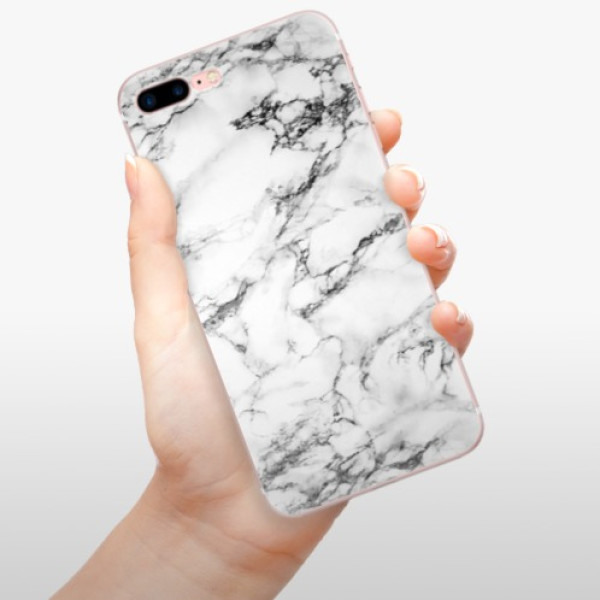 Silikonové pouzdro iSaprio - Apple iPhone 7 Plus - White Marble 01