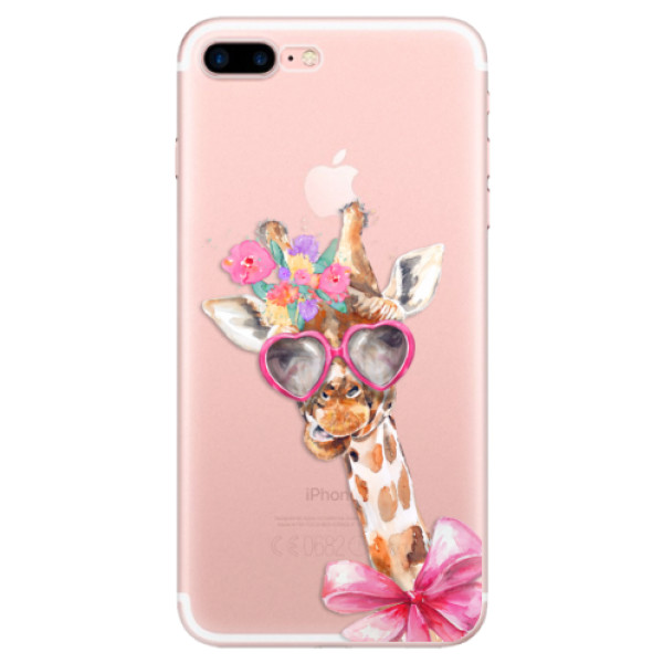 Silikonové odolné pouzdro iSaprio - Lady Giraffe na mobil Apple iPhone 7 Plus (Silikonový kryt, obal, pouzdro iSaprio - Lady Giraffe na mobilní telefon Apple iPhone 7 Plus)