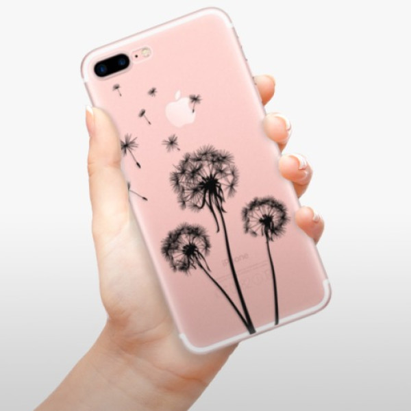 Silikonové pouzdro iSaprio - Apple iPhone 7 Plus - Three Dandelions black