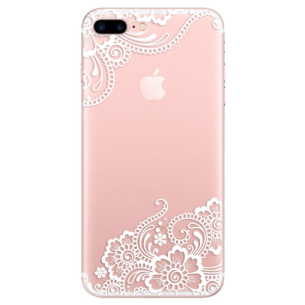 Silikonové odolné pouzdro iSaprio - White Lace 02 na mobil Apple iPhone 7 Plus (Silikonový kryt, obal, pouzdro iSaprio - White Lace 02 na mobilní telefon Apple iPhone 7 Plus)