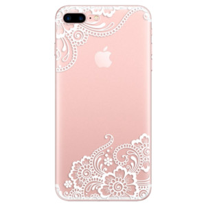 Silikonové pouzdro iSaprio - Apple iPhone 7 Plus - White Lace 02