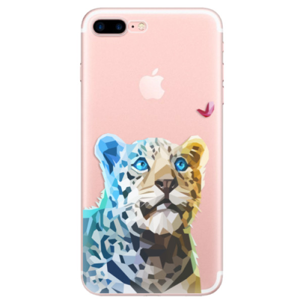 Odolné silikonové pouzdro iSaprio - Leopard With Butterfly - iPhone 7 Plus