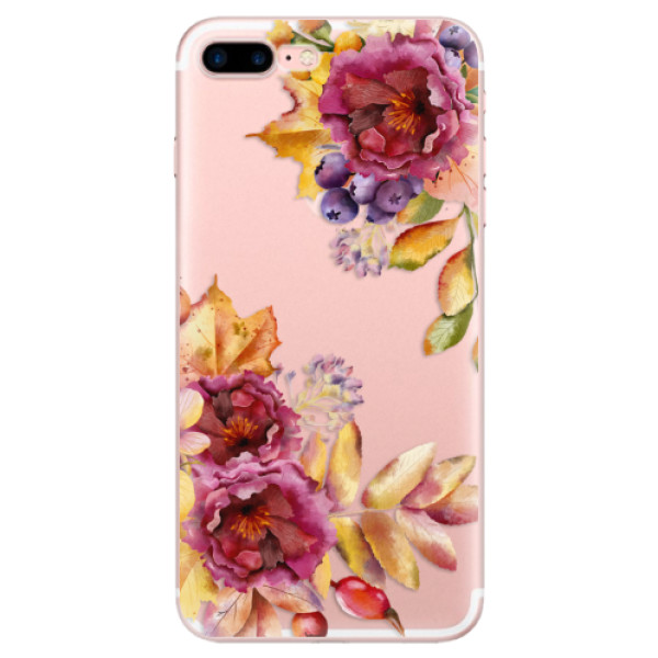 Silikonové odolné pouzdro iSaprio - Fall Flowers na mobil Apple iPhone 7 Plus (Silikonový kryt, obal, pouzdro iSaprio - Fall Flowers na mobilní telefon Apple iPhone 7 Plus)