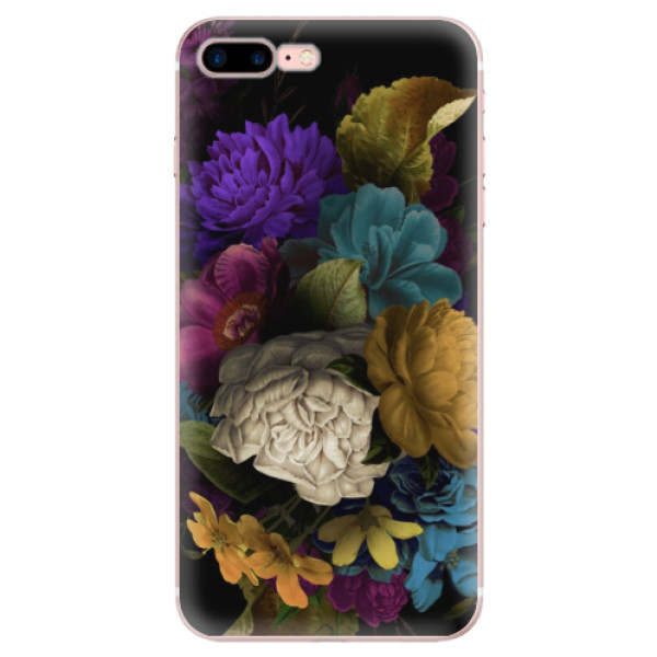 Odolné silikonové pouzdro iSaprio - Dark Flowers - iPhone 7 Plus