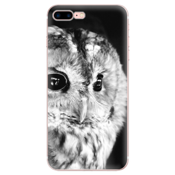 Odolné silikonové pouzdro iSaprio - BW Owl - iPhone 7 Plus