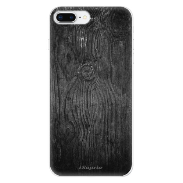 Silikonové odolné pouzdro iSaprio - Black Wood 13 na mobil Apple iPhone 8 Plus (Silikonový kryt, obal, pouzdro iSaprio - Black Wood 13 na mobilní telefon Apple iPhone 8 Plus)