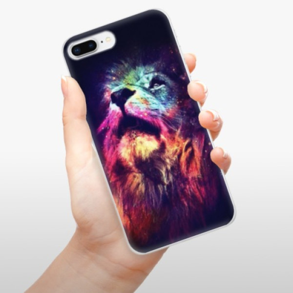 Silikonové pouzdro iSaprio - Apple iPhone 8 Plus - Lion in Colors