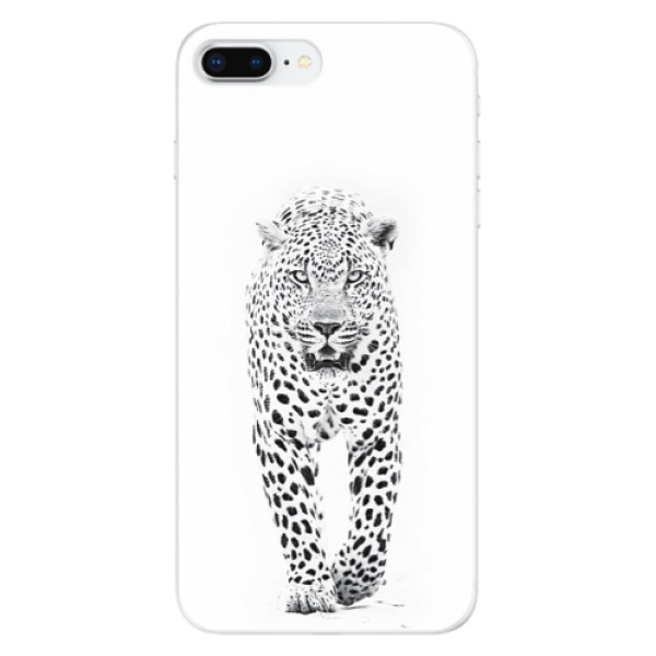 Silikonové odolné pouzdro iSaprio - White Jaguar na mobil Apple iPhone 8 Plus (Silikonový kryt, obal, pouzdro iSaprio - White Jaguar na mobilní telefon Apple iPhone 8 Plus)