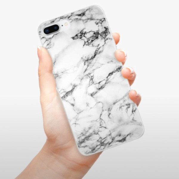 Silikonové pouzdro iSaprio - Apple iPhone 8 Plus - White Marble 01