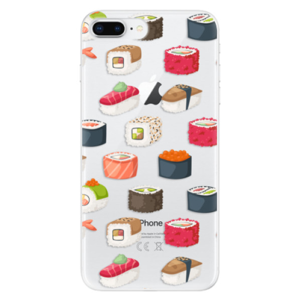 Silikonové odolné pouzdro iSaprio - Sushi Pattern na mobil Apple iPhone 8 Plus (Silikonový kryt, obal, pouzdro iSaprio - Sushi Pattern na mobilní telefon Apple iPhone 8 Plus)