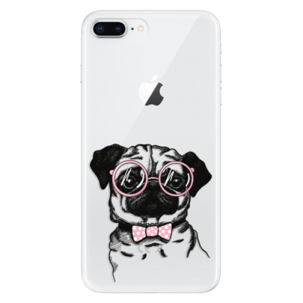 Silikonové odolné pouzdro iSaprio - The Pug na mobil Apple iPhone 8 Plus (Silikonový kryt, obal, pouzdro iSaprio - The Pug na mobilní telefon Apple iPhone 8 Plus)