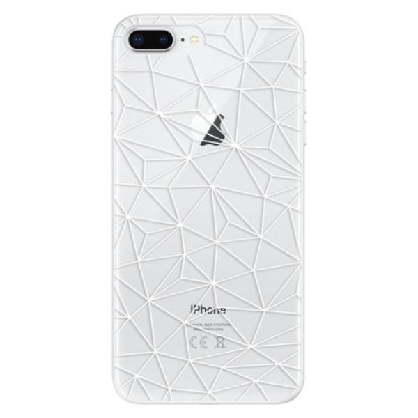 Silikonové odolné pouzdro iSaprio - Abstract Triangles 03 - white na mobil Apple iPhone 8 Plus (Silikonový kryt, obal, pouzdro iSaprio - Abstract Triangles 03 - white na mobilní telefon Apple iPhone 8 Plus)