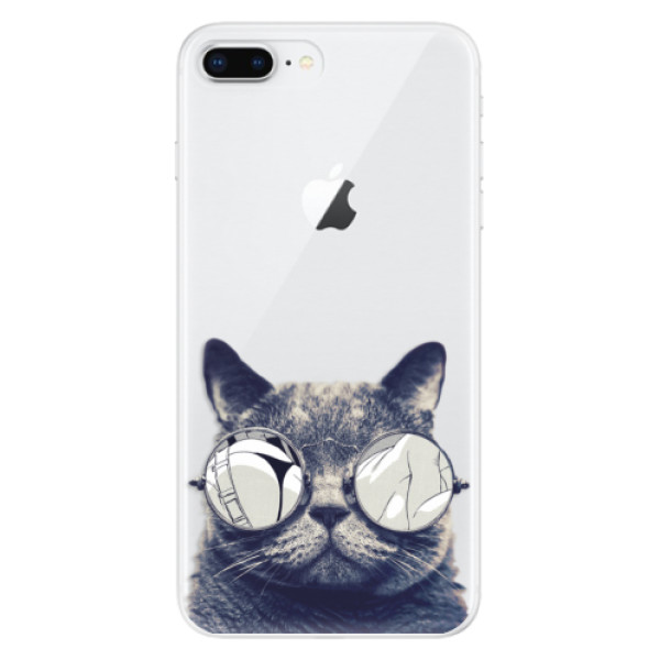 Silikonové odolné pouzdro iSaprio - Crazy Cat 01 na mobil Apple iPhone 8 Plus (Silikonový kryt, obal, pouzdro iSaprio - Crazy Cat 01 na mobilní telefon Apple iPhone 8 Plus)