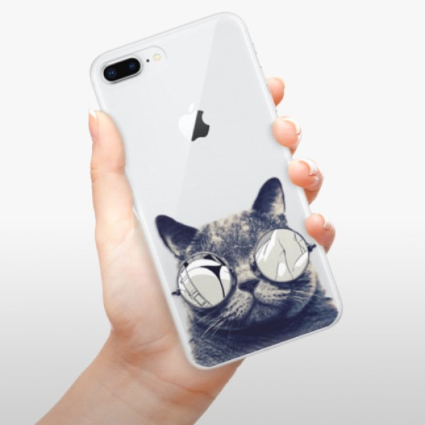 Silikonové pouzdro iSaprio - Apple iPhone 8 Plus - Crazy Cat 01