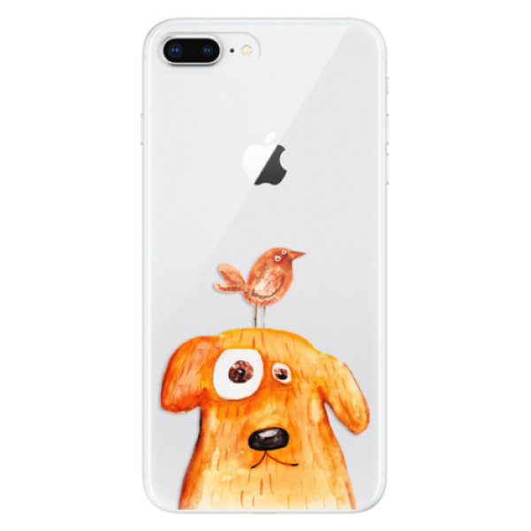 Silikonové odolné pouzdro iSaprio - Dog And Bird na mobil Apple iPhone 8 Plus (Silikonový kryt, obal, pouzdro iSaprio - Dog And Bird na mobilní telefon Apple iPhone 8 Plus)