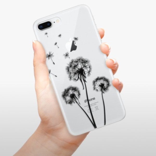 Silikonové pouzdro iSaprio - Apple iPhone 8 Plus - Three Dandelions black
