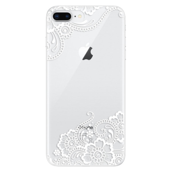Silikonové odolné pouzdro iSaprio - White Lace 02 na mobil Apple iPhone 8 Plus (Silikonový kryt, obal, pouzdro iSaprio - White Lace 02 na mobilní telefon Apple iPhone 8 Plus)